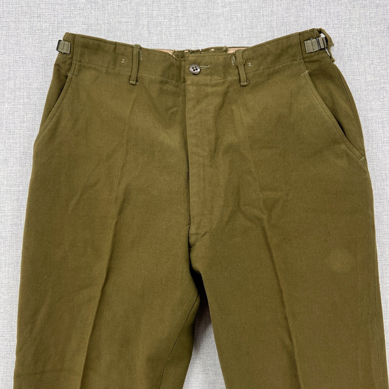 VTG 50s US Army M51 OG-108 Wool Field Trousers Men M Olive Military Workwear