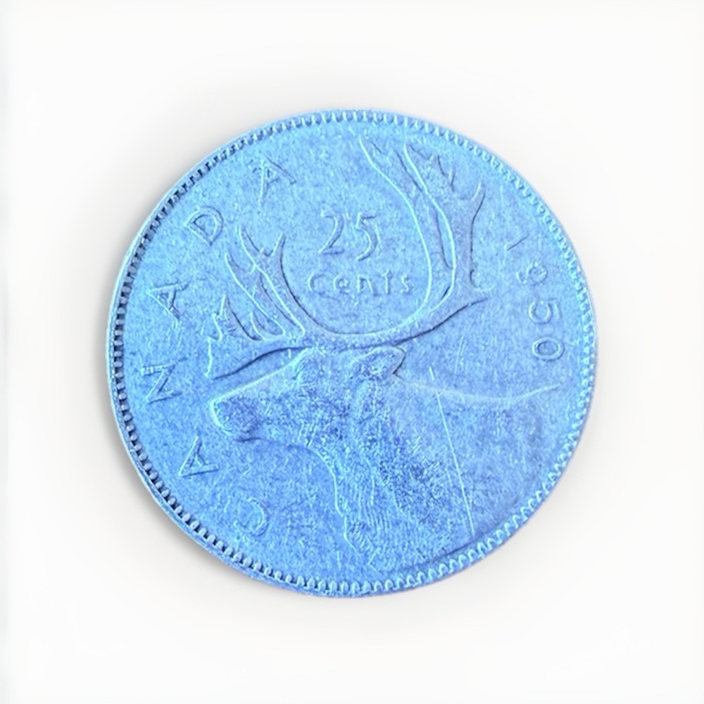 1950 - Canada silver quarter - Canadian 25 cent