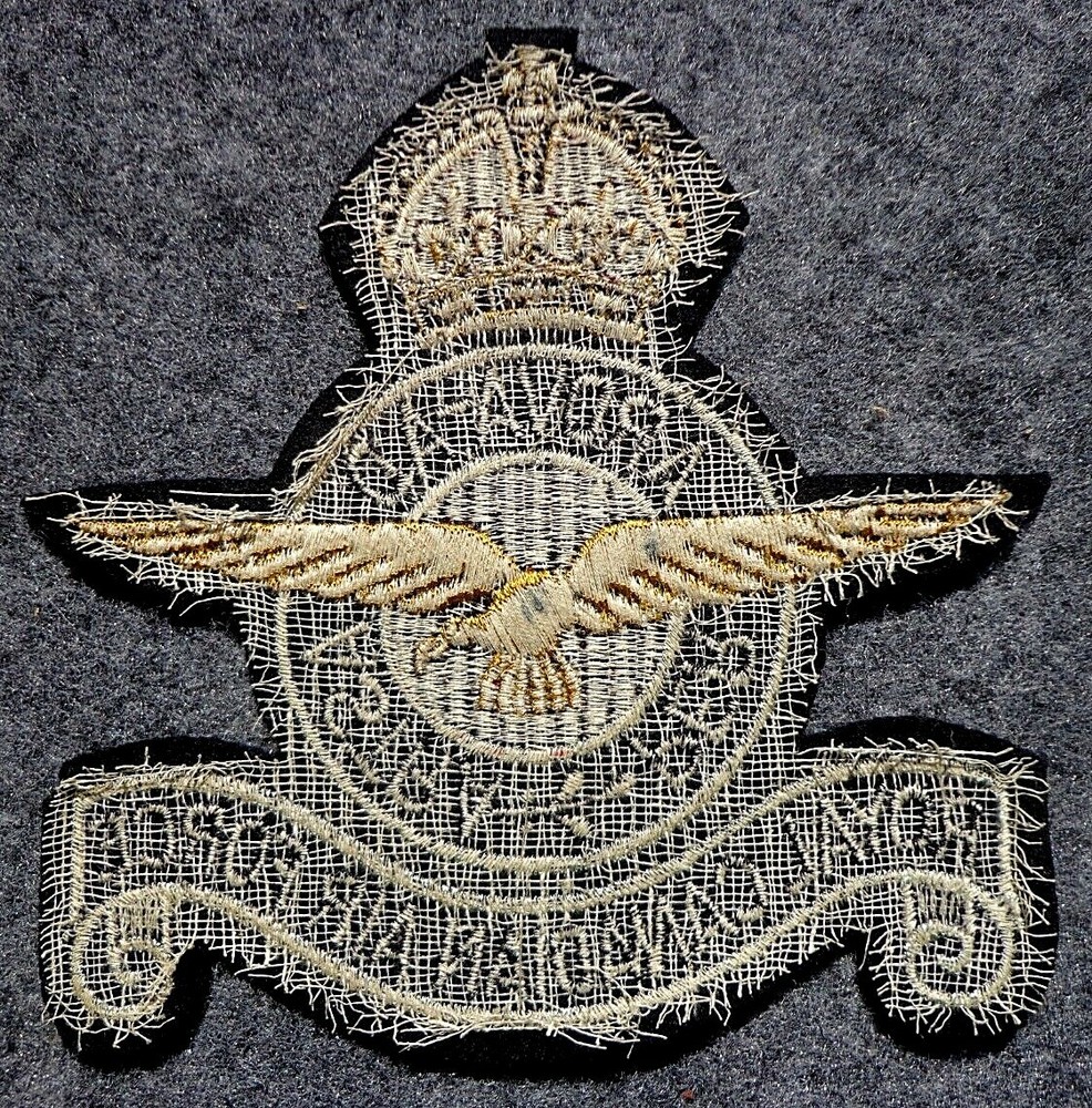 WWII RCAF Patch Collection (3), for Jacket/ Flightsuit, King's Crown, Excellent!