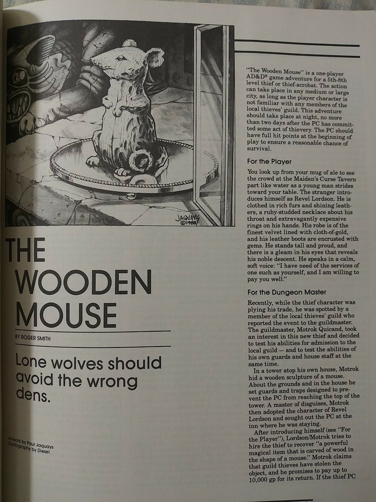 Dungeons and Dragons Dungeon Magazine #11 Fine Condition