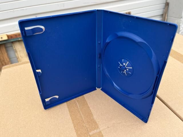 100 NEW HIGH QUALITY 14MM STANDARD SINGLE DVD CASE, SOLID BLUE BL71