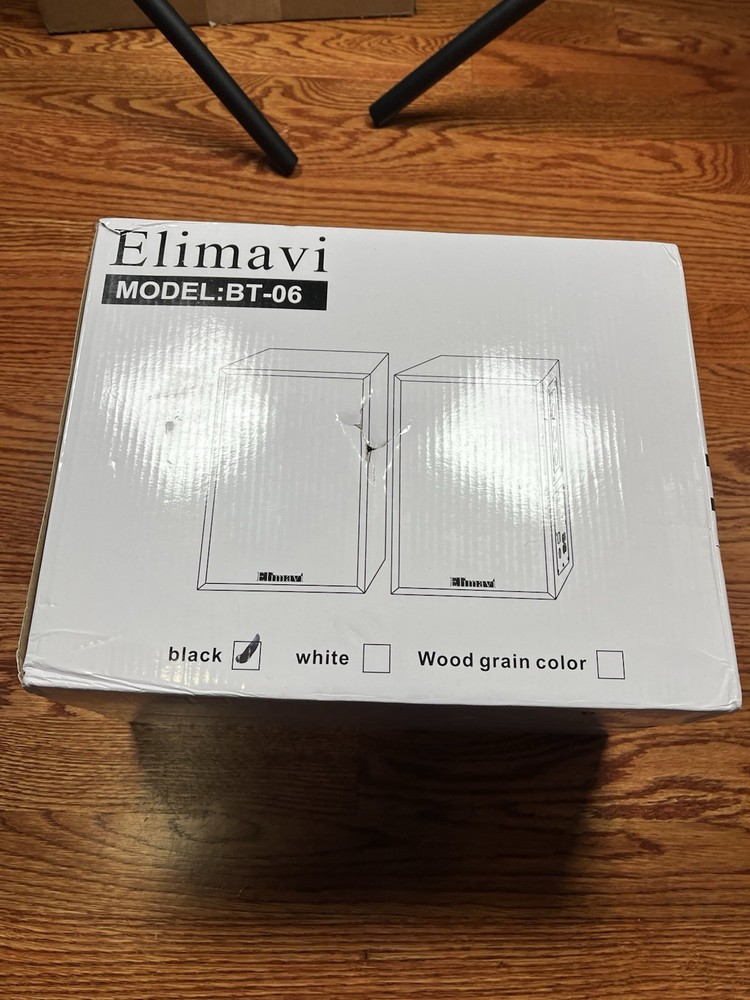 Elimavi Bookshelf Speakers 2.0 BT-06 Black New