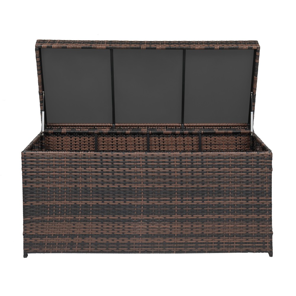 Simple And Practical Outdoor Deck Box Storage Box Brown Gradient, in stock