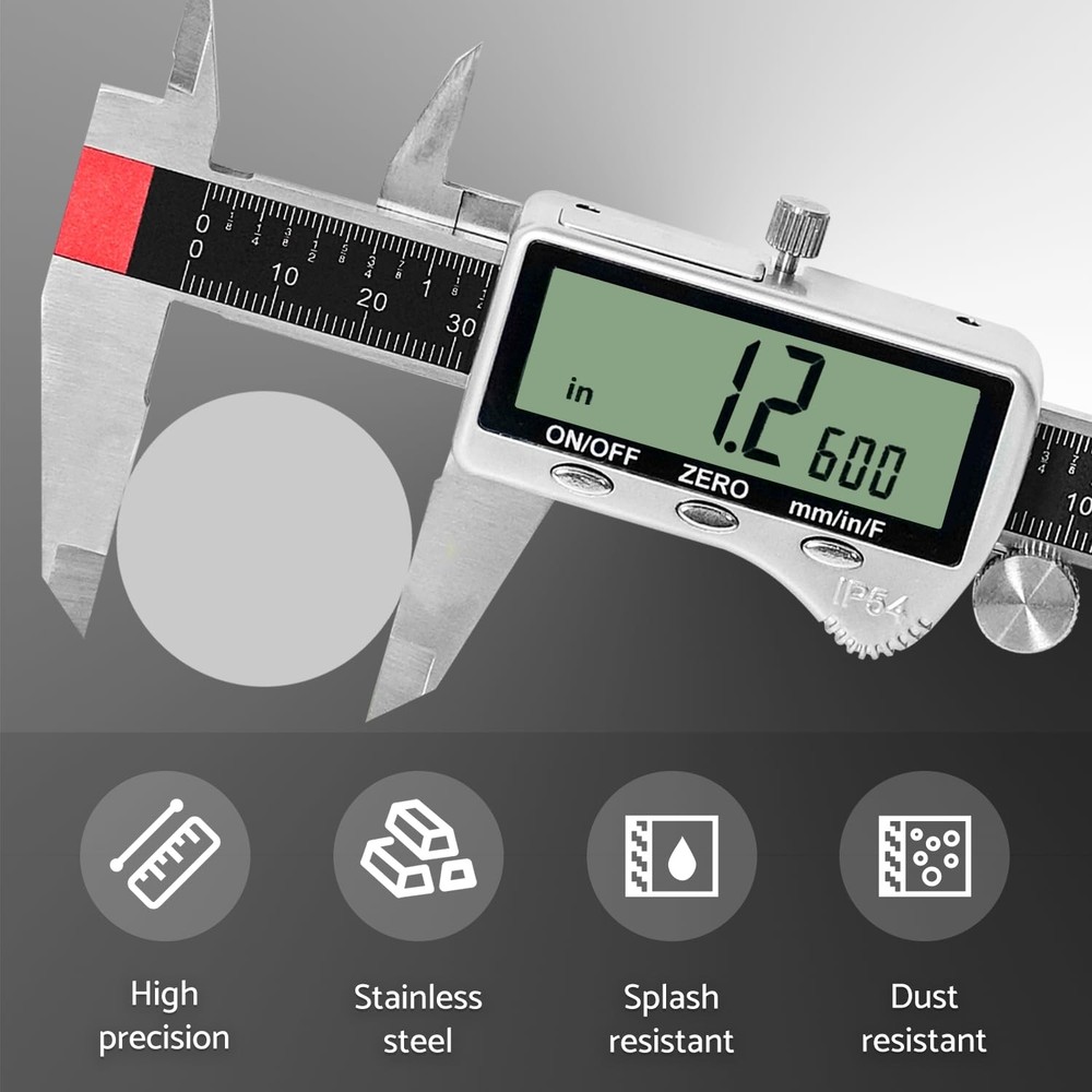 Digital Caliper Measuring Tool 6 inch with Extra Large LCD Screen...