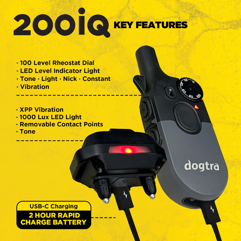 Dogtra 200IQ Dog Training Collar - 1/2 - Mile Range E-Collar