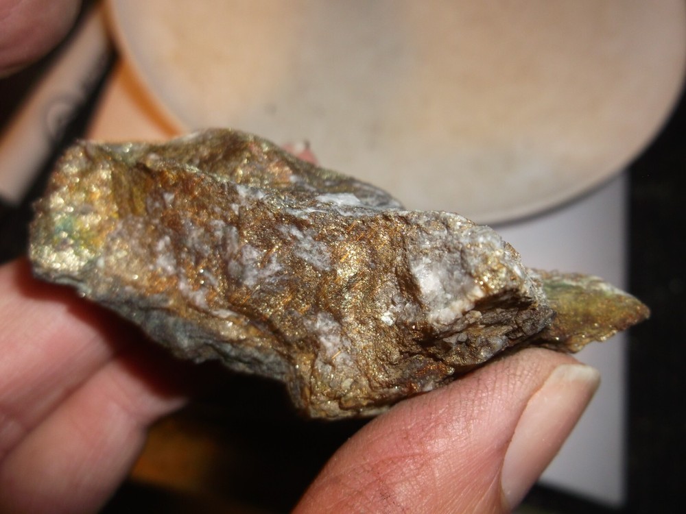 gold silver copper ore, 65 grams samples ,ore high grade .this is not