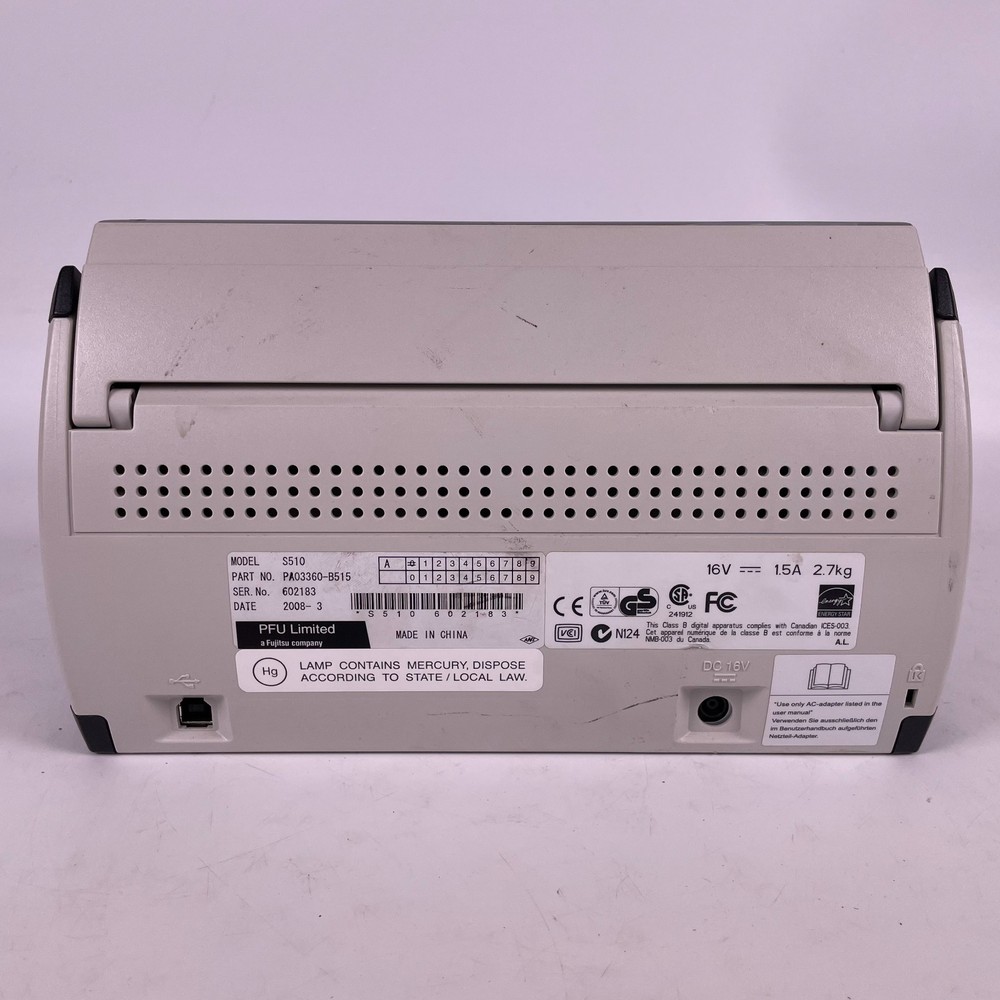 Fujitsu ScanSnap S510 Color Duplex Sheet-Fed Document Scanner