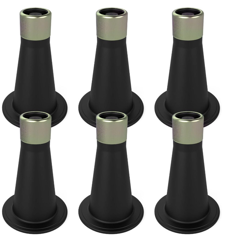 6PCS Bed Frame Feet Replacements – Plastic Risers to Replace Wheels & Prevent Sl