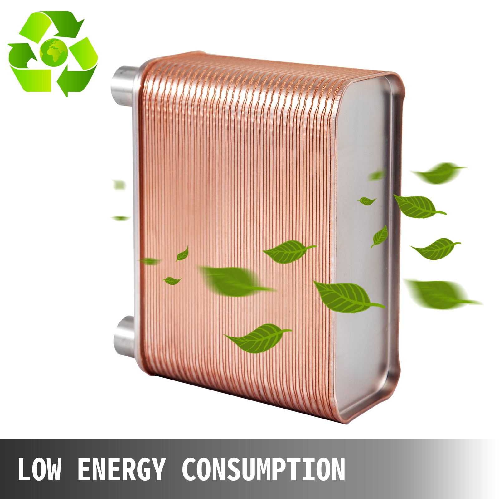 VEVOR Heat Exchanger Brazed Plate Heat Exchanger 60 Plate Heat Exchanger