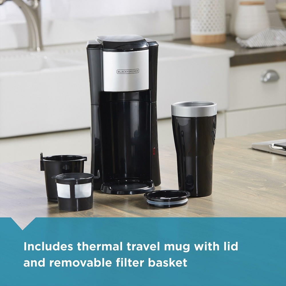 BLACK+DECKER Single Serve Automatic Coffee Maker Cup Brewer Coffee Brew Dripper