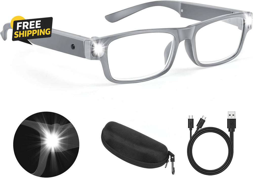 200% Magnifying Glasses with Light,Usb Rechargeable LED Lighted Magnifying