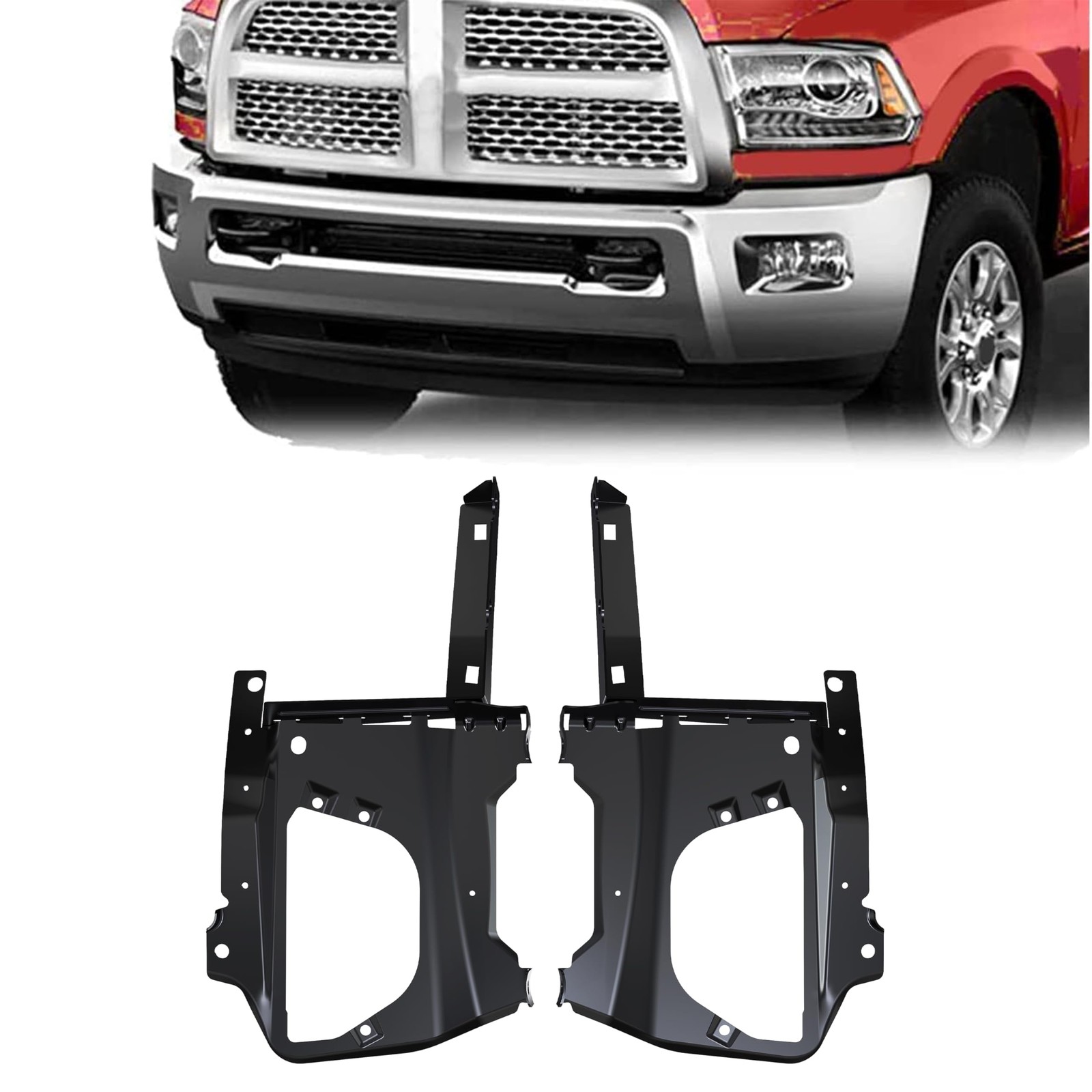Front Bumper Bracket Set Compatible with 2010-2018 Dodge RAM 2500 3500 4500
