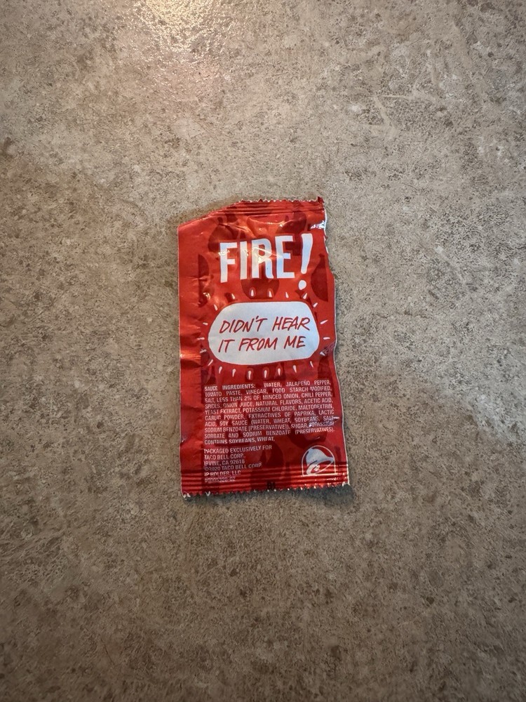 Taco Bell FIRE Sauce Individual packets