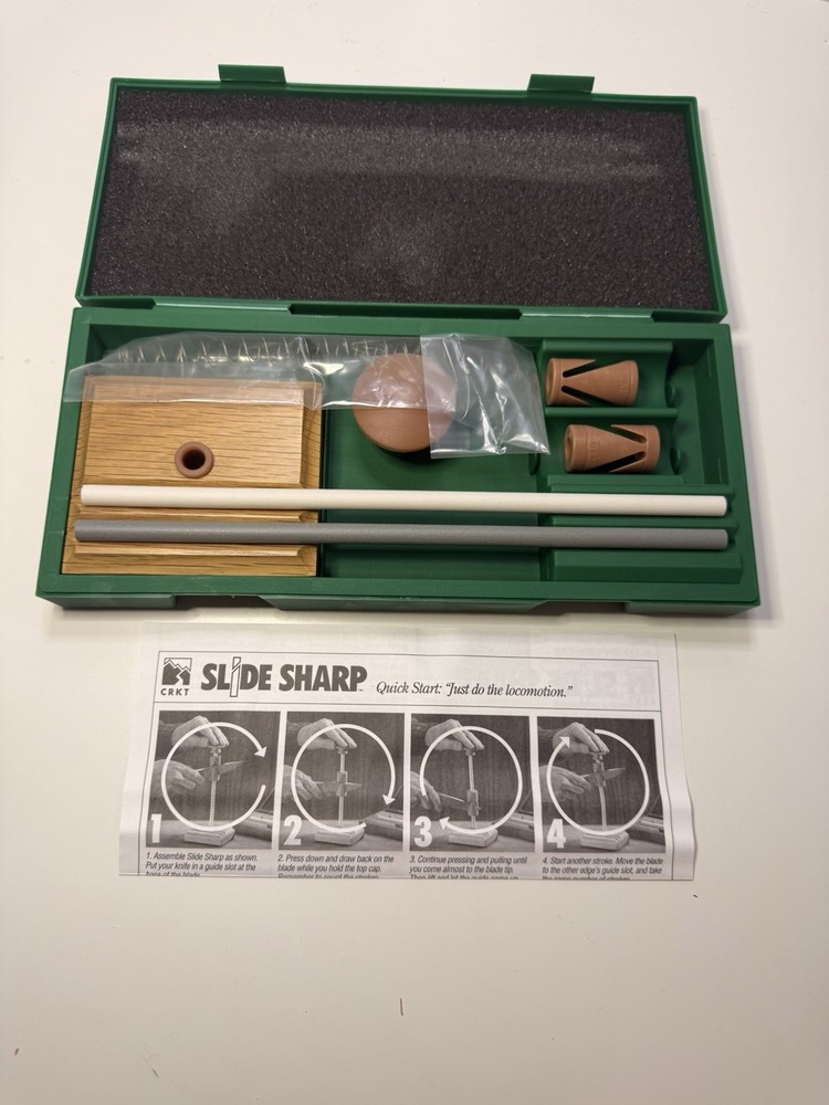 🟩 CRKT Slide Sharp Knife Sharpening System – Complete Kit – New in Open Box !