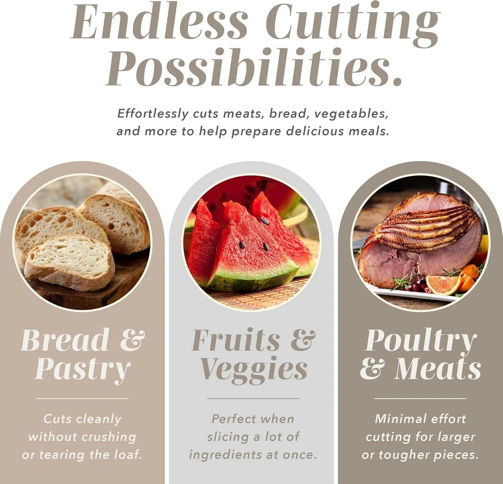 High-Performance Electric Knife - Quiet Ergonomic Blade Set for Precise Cutting