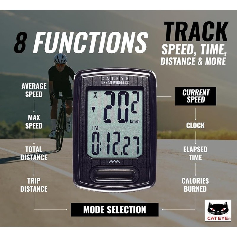 Wireless Bike Computer Speed Tracker Odometer LCD Timer Distance Calories New