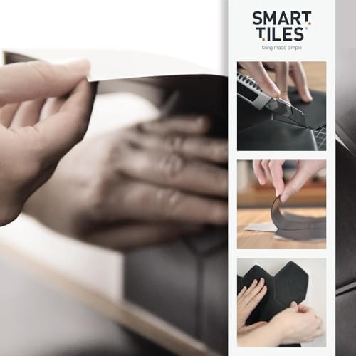 SMART TILES Peel & Stick 3D Wall Tile Backsplash 5 Sheets 11.43x9" Kitchen