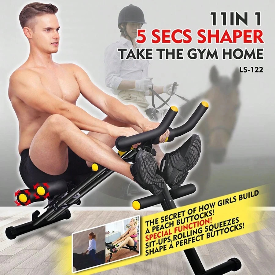Ab Workout Machine Core Trainer Foldable Abdominal Glider Home Gym Equipment