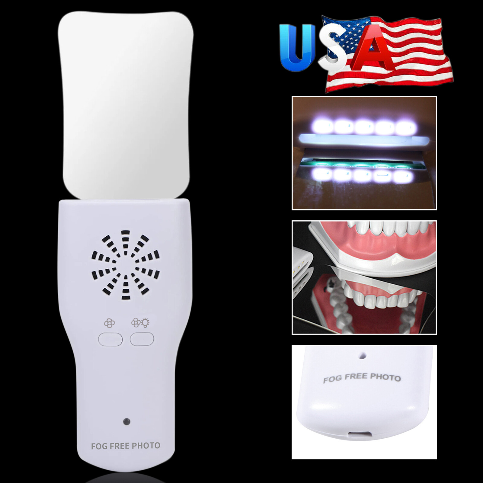 Dental Occlusal Mirror Fog Free LED Intra Oral Photo System Reflector 4*Mirror