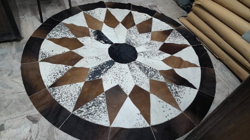 Natural Cowhide Leather Rug