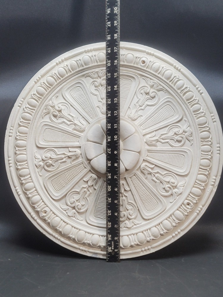 Plaster Ceiling Medallion 17.5" Vintage