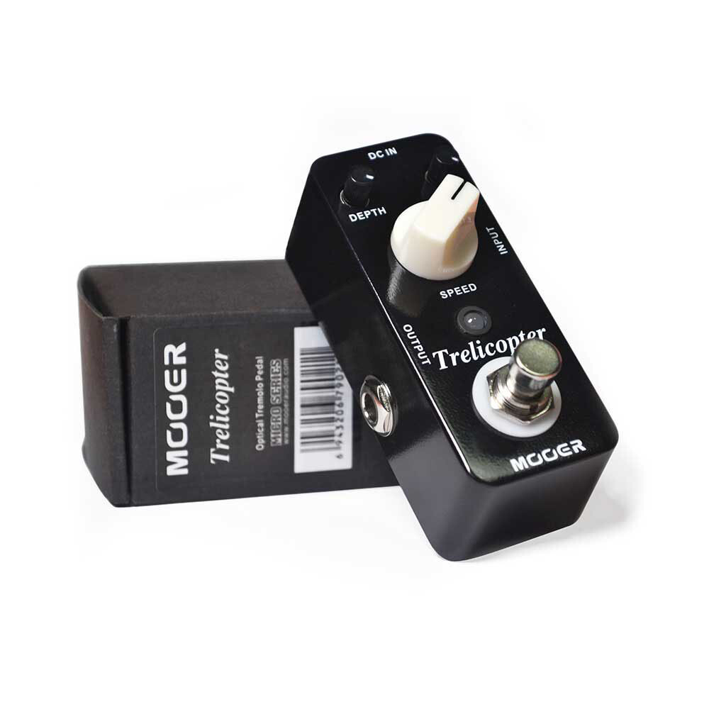 Guitar Effect Pedal True Bypass Full Trelicopter Micro Mini Optical Tremolo