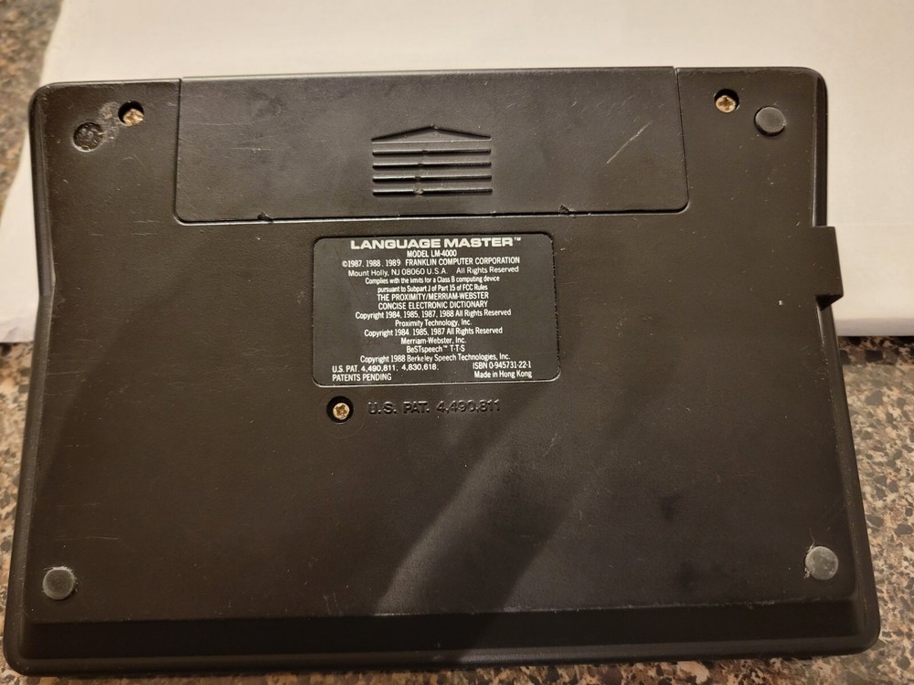 Franklin Computer Language Master Lm4000