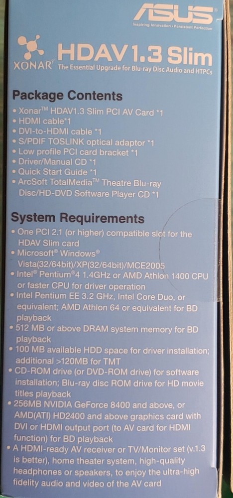 ASUS HDAV 1.3 Slim