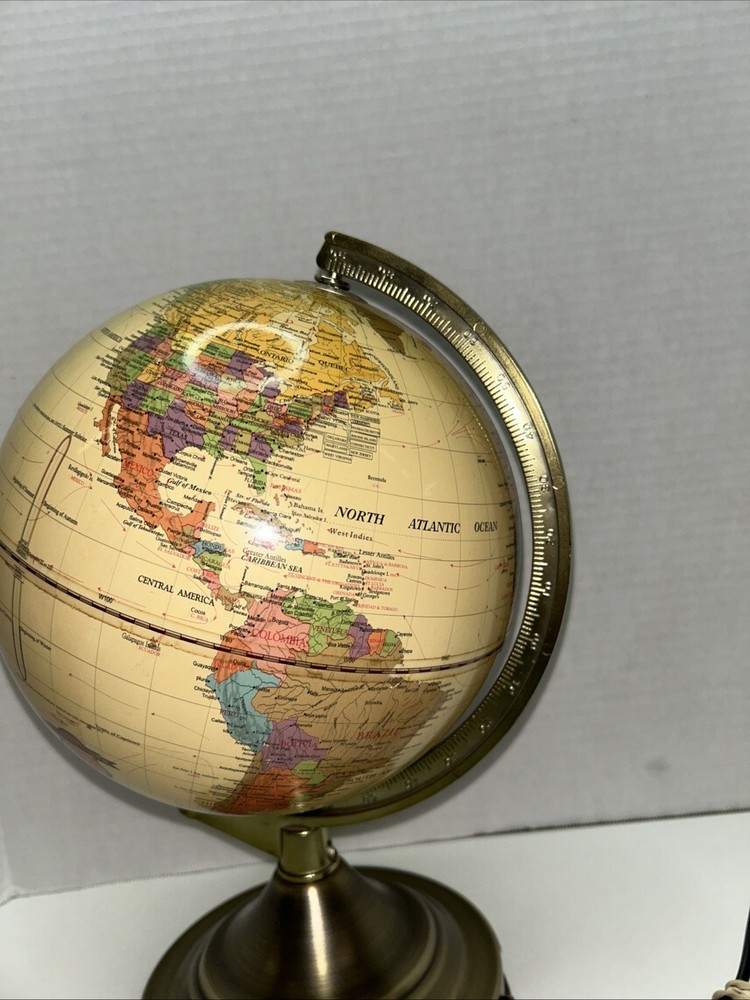8” World Globe Lamp Replogle Globes Inc NEEDS NEW BULB