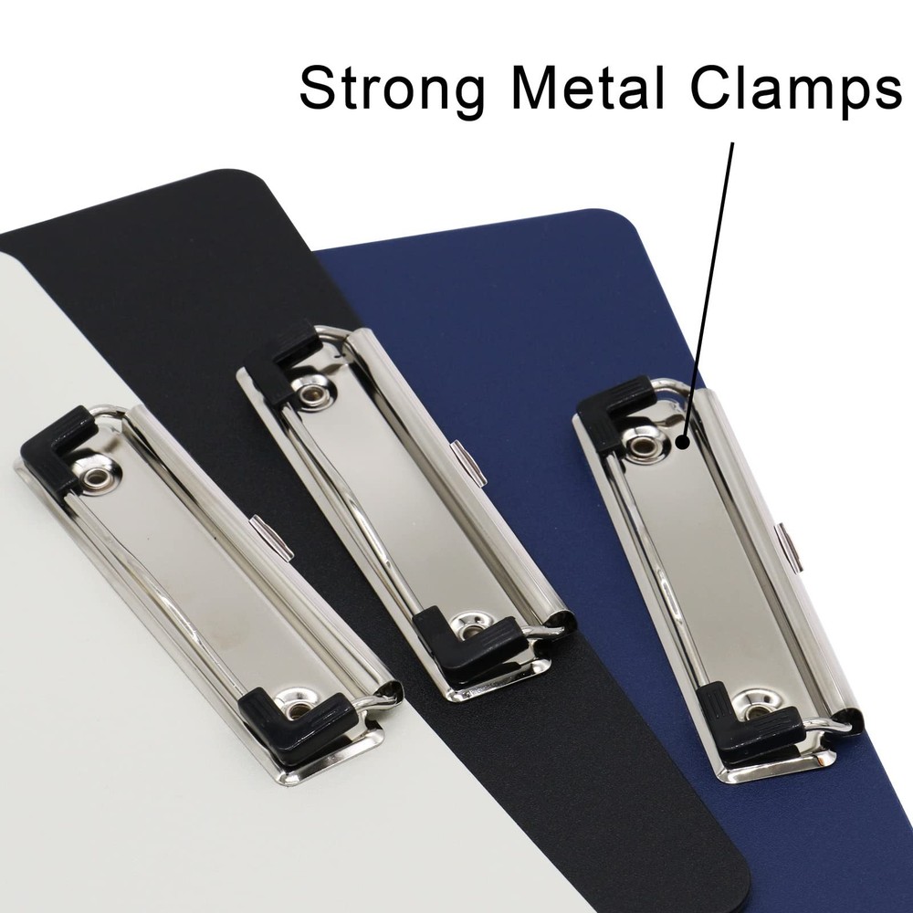Office Plastic Clipboards, 12Pack Low Profile Assorted Colors Clip Boards Pac...