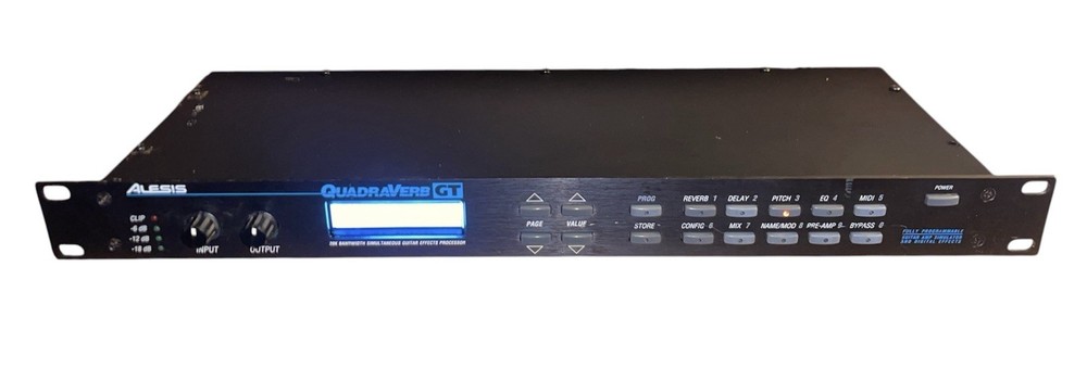 Alesis QuadraVerb GT Rack Mount Guitar Multi Effects Processor w/power Adapter