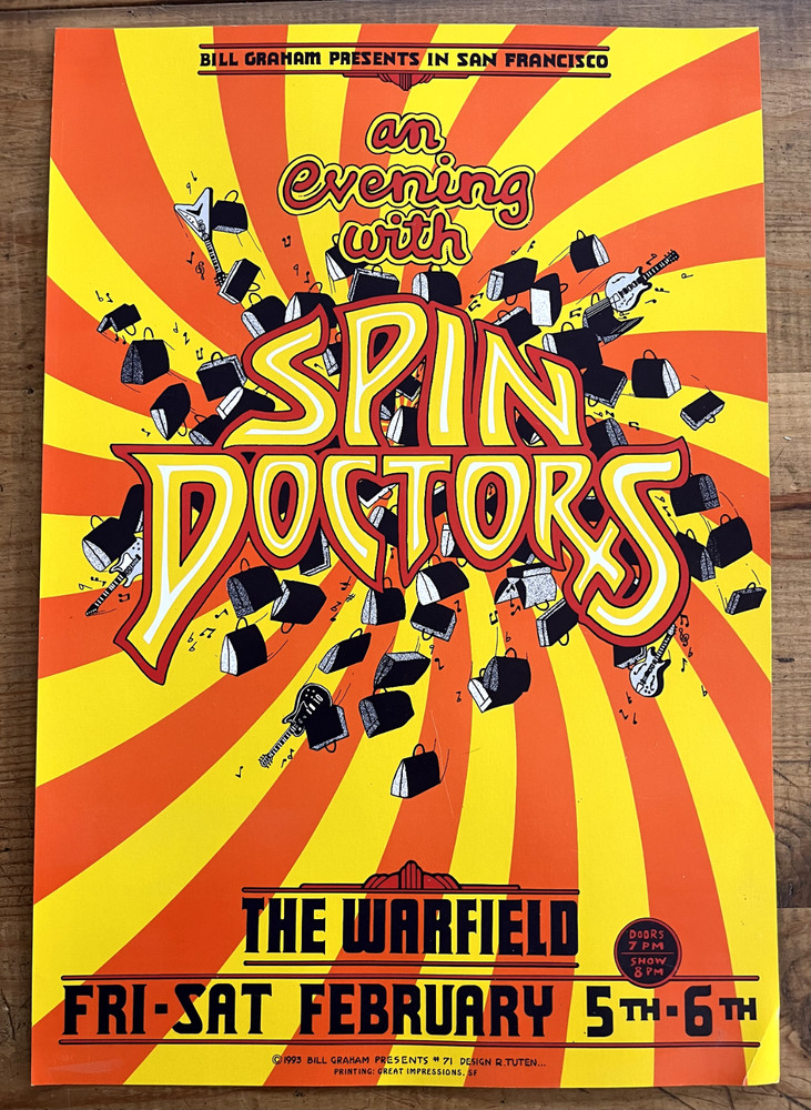 Spin Doctors Concert Poster - Fillmore - 1993
