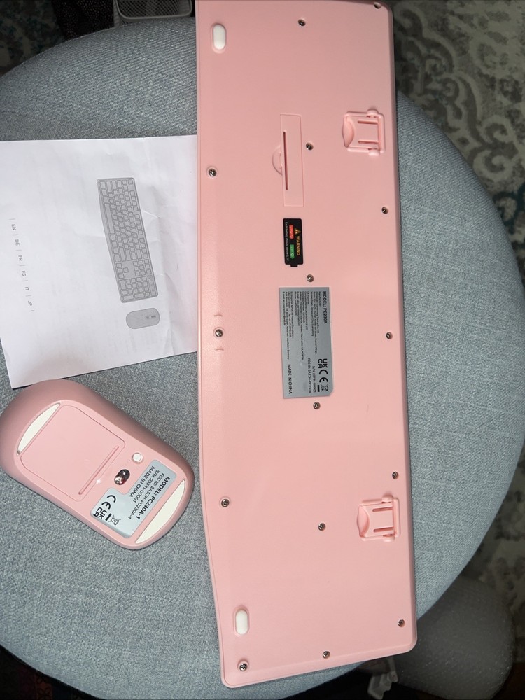 Pink Wireless Keyboard And Mouse Combo - New Without Box