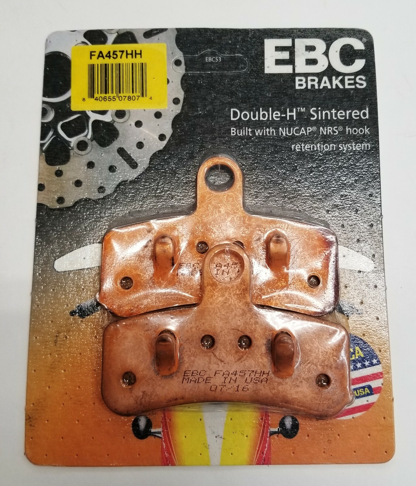 EBC FA457HH Sintered Brake Pads 1 Set for FRONT DYNA SOFTAIL 08 & Newer