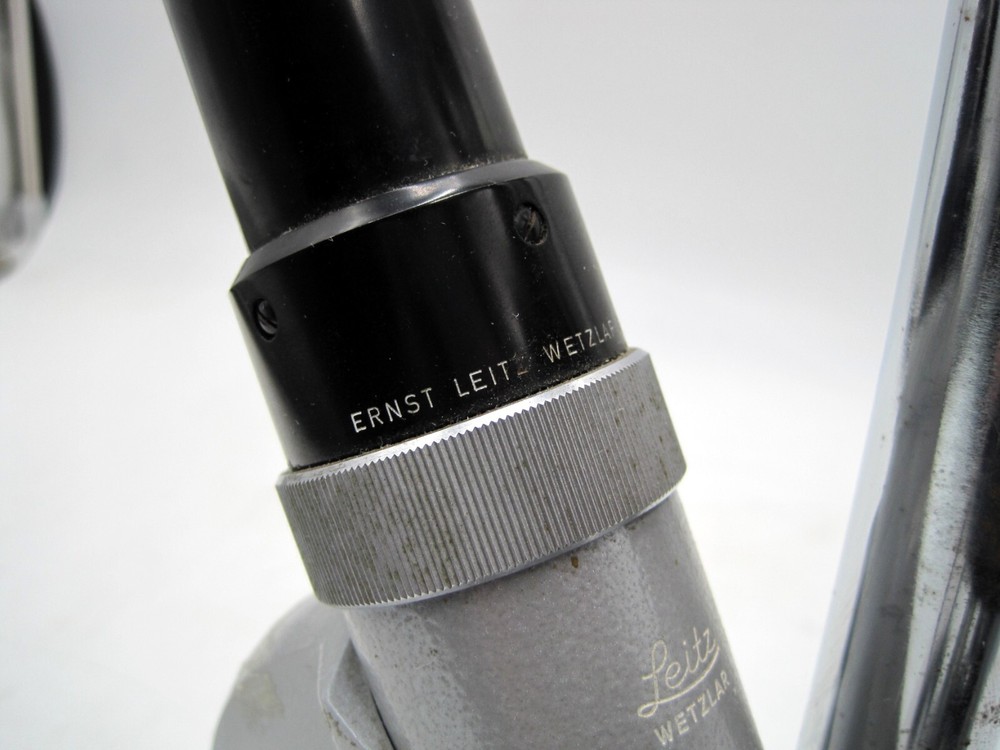 Vintage Ernst Leitz Wetzlar Germany Inverted Microscope w/4 Objectives