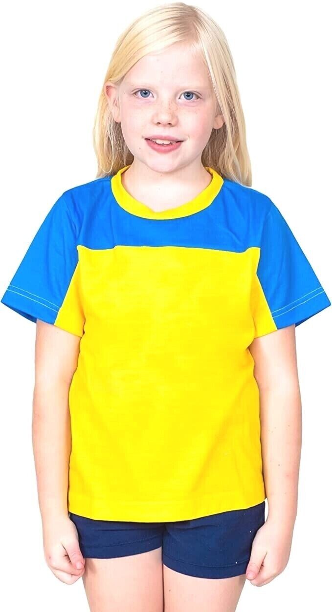 Big Nate Blue & Yellow Kids Shirt Halloween Costume Cosplay