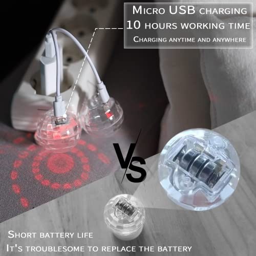 Disco Ball Earrings 16 Light Modes Rechargeable Light up Multi-colored Ball