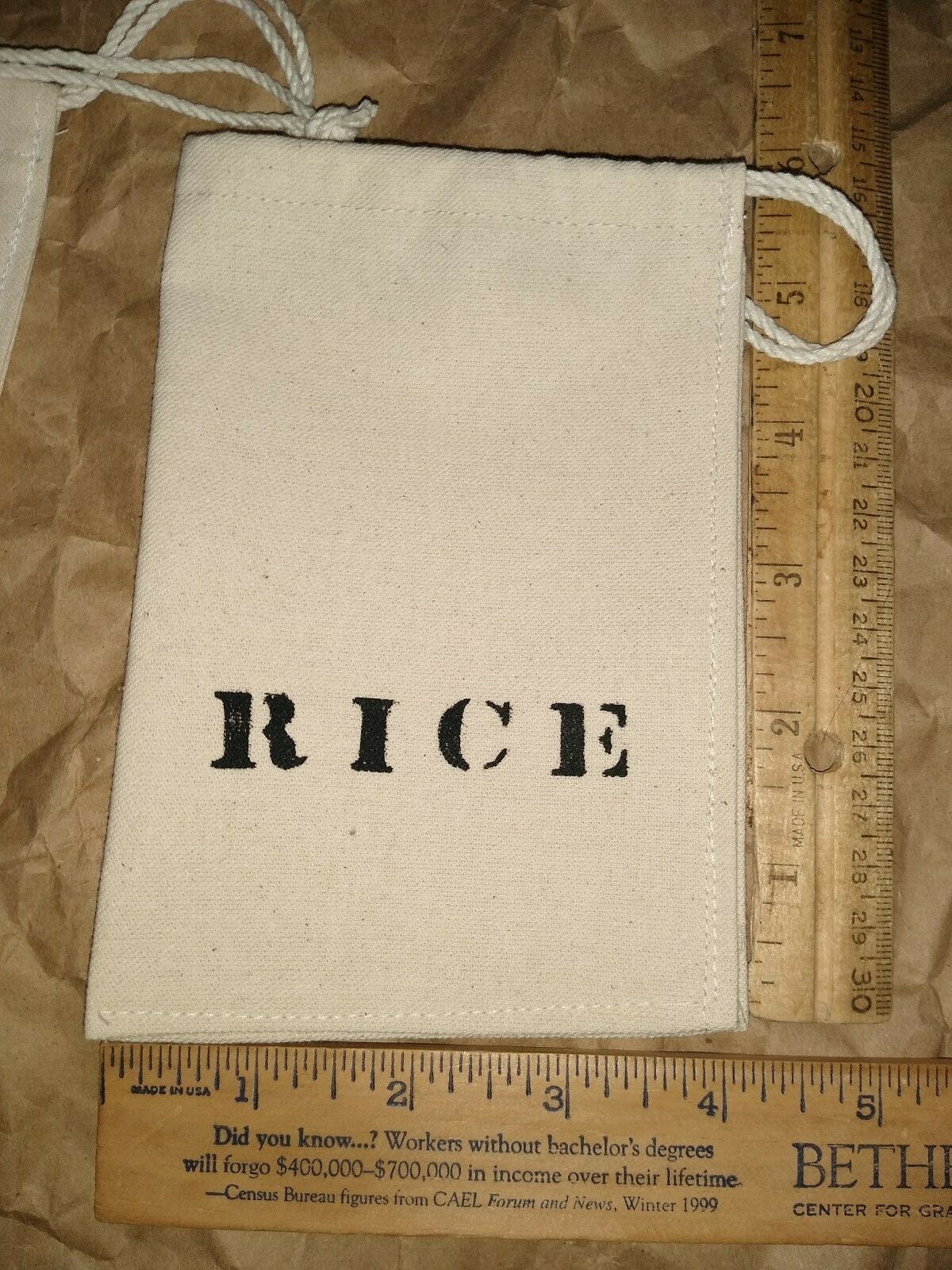 Civil War RATION Poke Haversack 4 TICKING BAGS Soldier Union Rebel