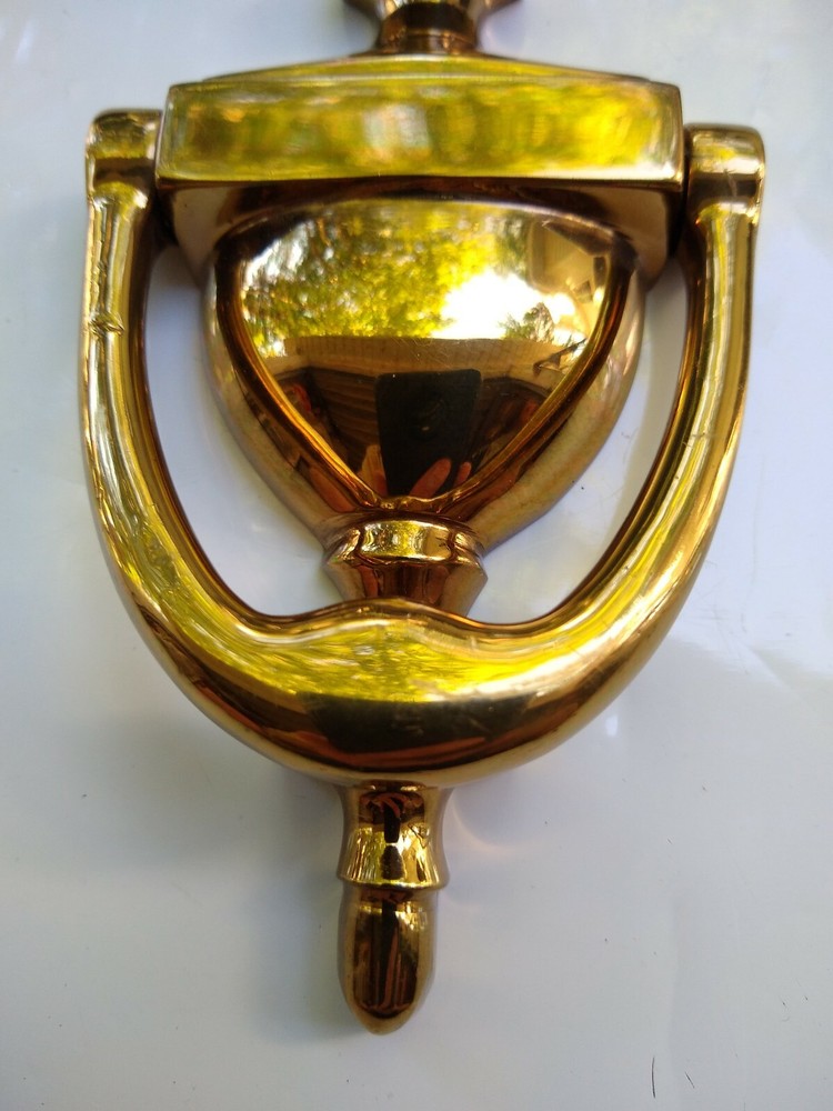 Solid Brass Door Knocker Made in Portugal Engravable NICE!