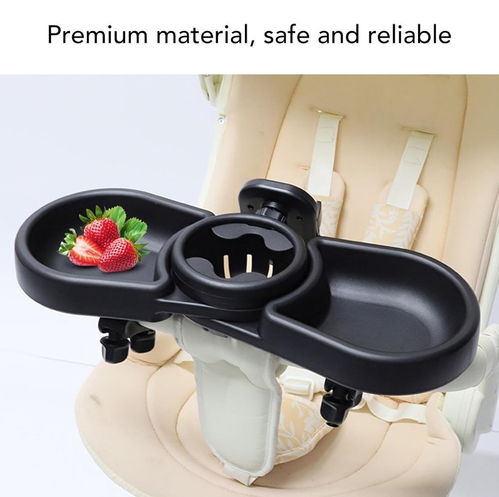 Stroller Snack Drink Organizer Tray Multifunctional Stroller Tray Adjustable...