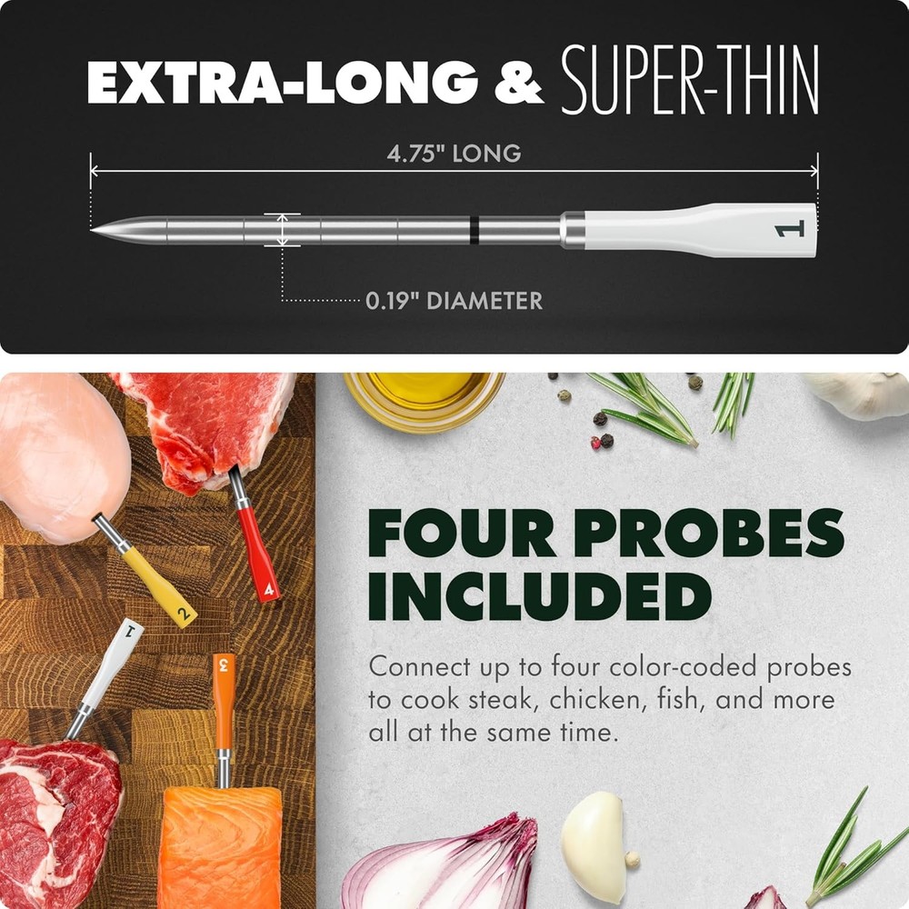 CHEF iQ Wireless Meat Thermometer 4 Probes