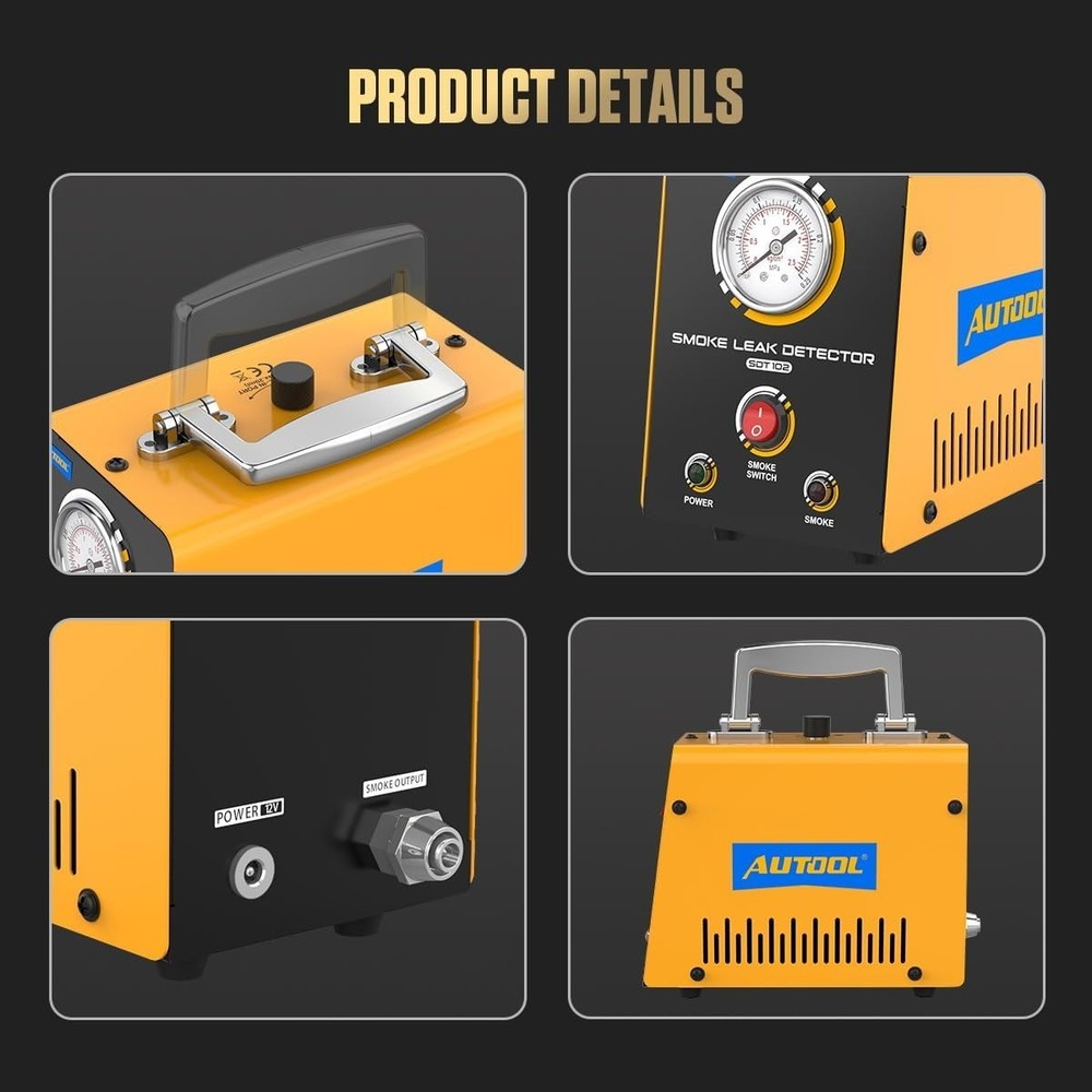 12V EVAP Leakage Locator with Built-in Compressor for Quick Diagnostic Solutions