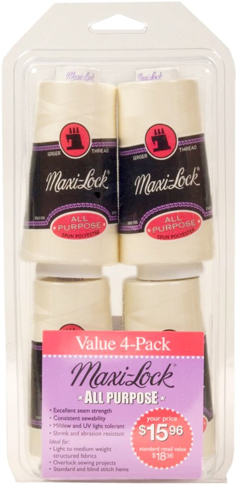 Value 4-Pack American & Efird Maxi-Lock All Purpose Thread Spool Pack Colorful