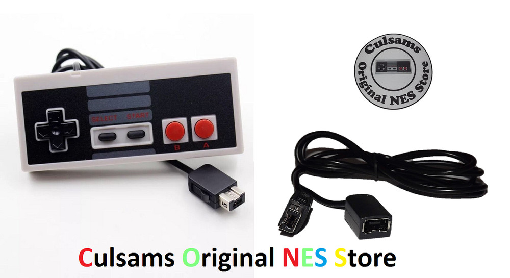 Controller & 6ft Extension Cable for NES Classic Edition Mini 2017-2018 Only