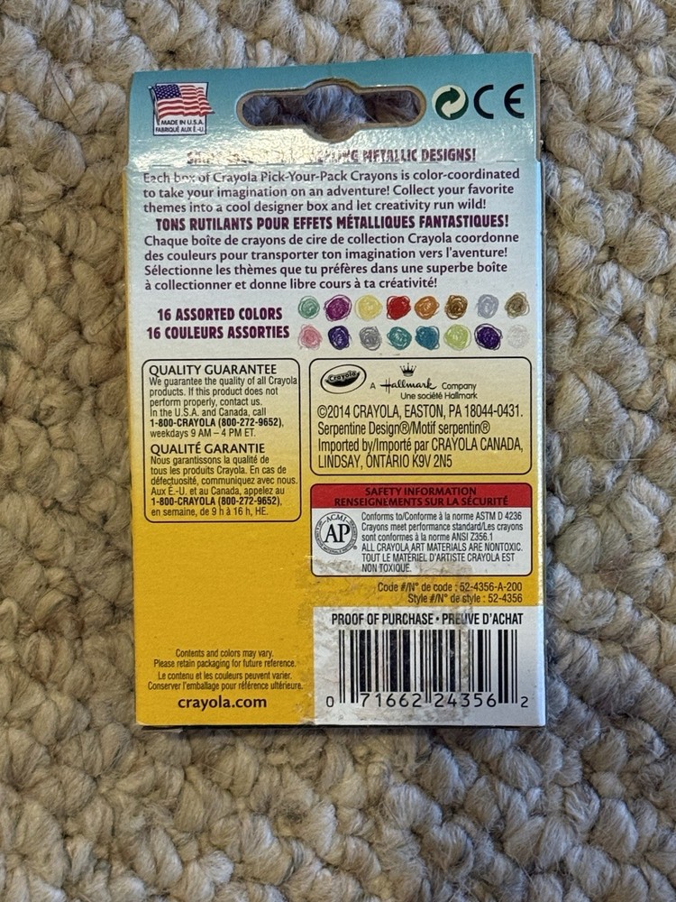 2014 Crayola Metallic Magic Pick Your Pack 16 Crayons