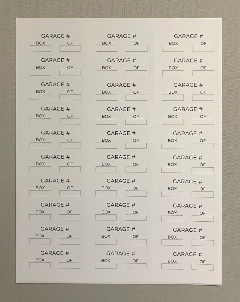 10 Sheets of Coded Moving Box Labels Stickers (Box #, Bedroom, Kitchen, + More)