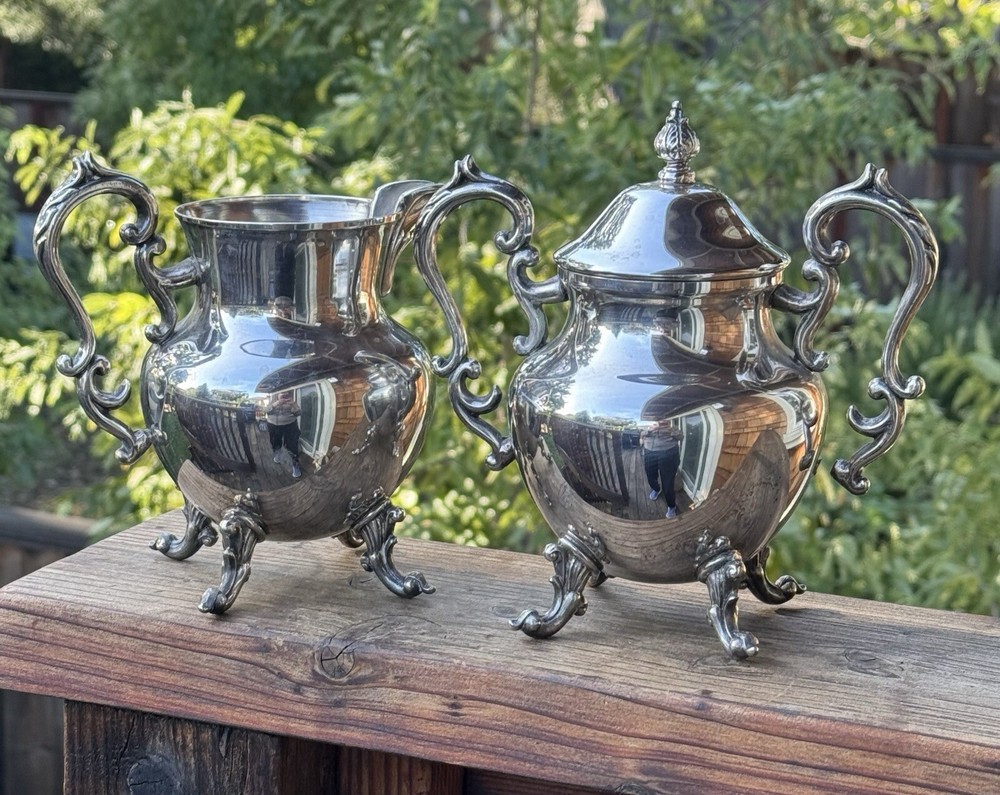 Birmingham Silver Plated Sugar & Creamer Set