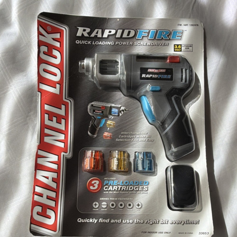 Channellock Rapid Fire Quick Loading Screwdriver 3.6V Li-Ion LED 5pc Set