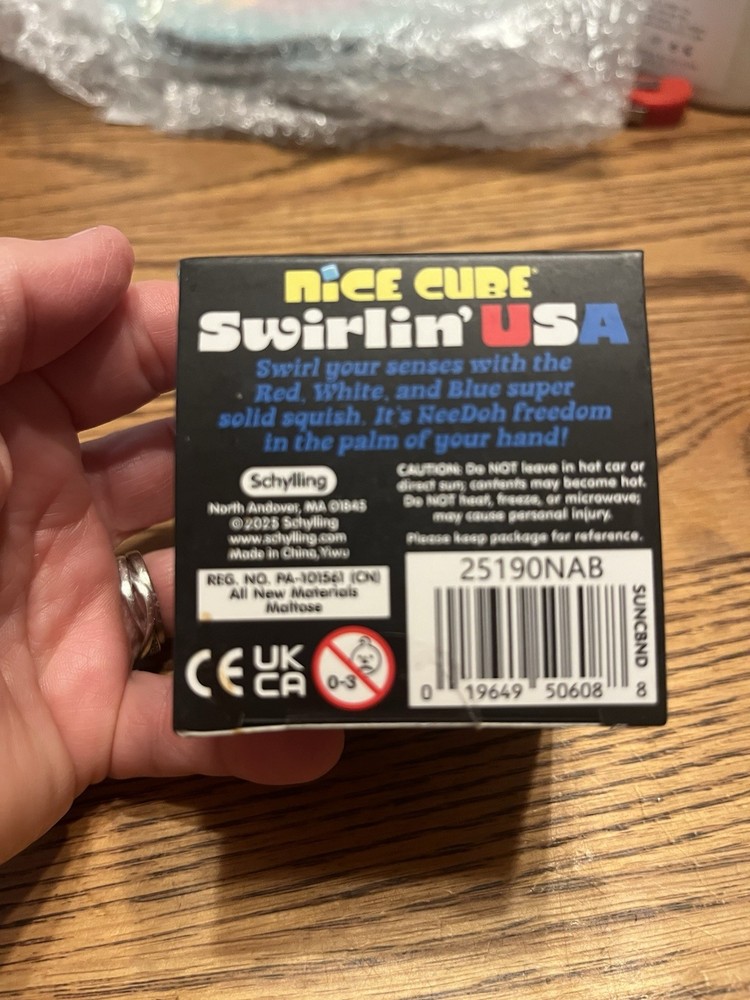 NEEDOH Nice Cube Swirlin’ USA Super Solid Squish NEW