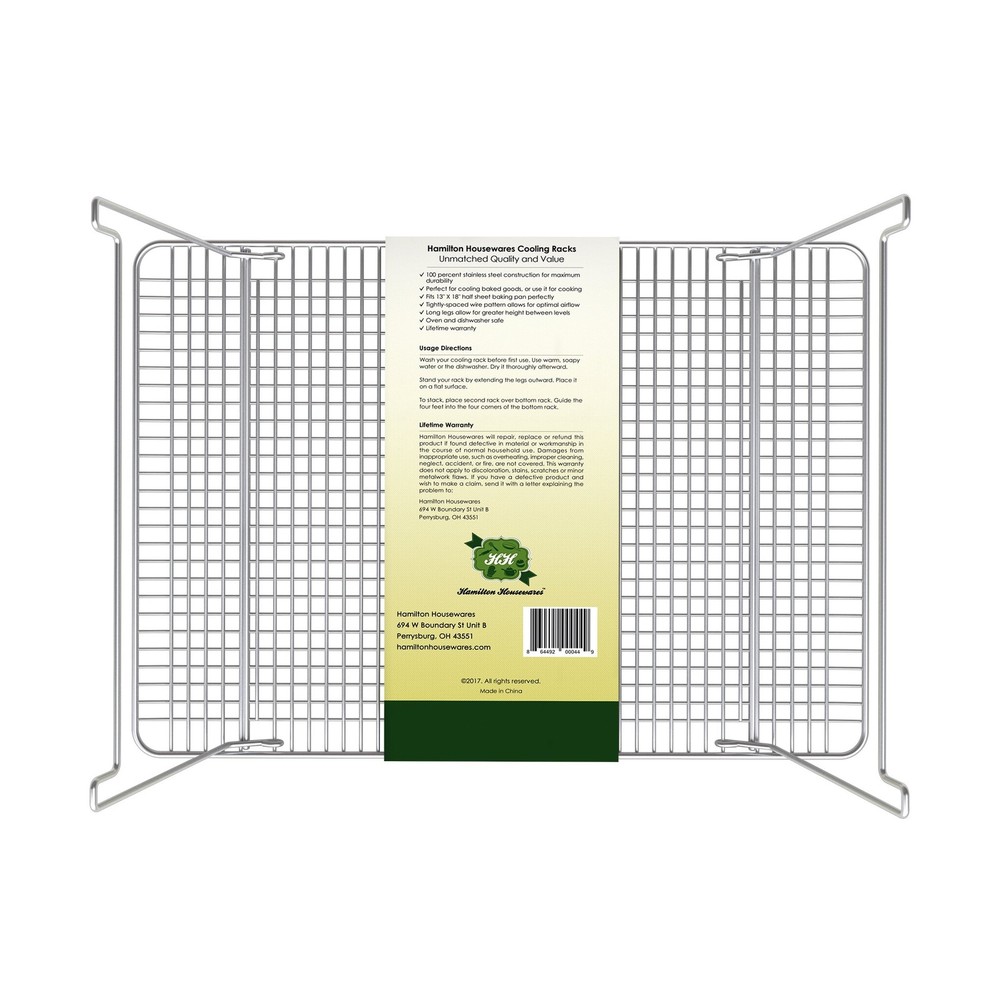 Stackable Stainless Steel Wire Half Sheet Cooling Rack(12"x17") - with Collap...
